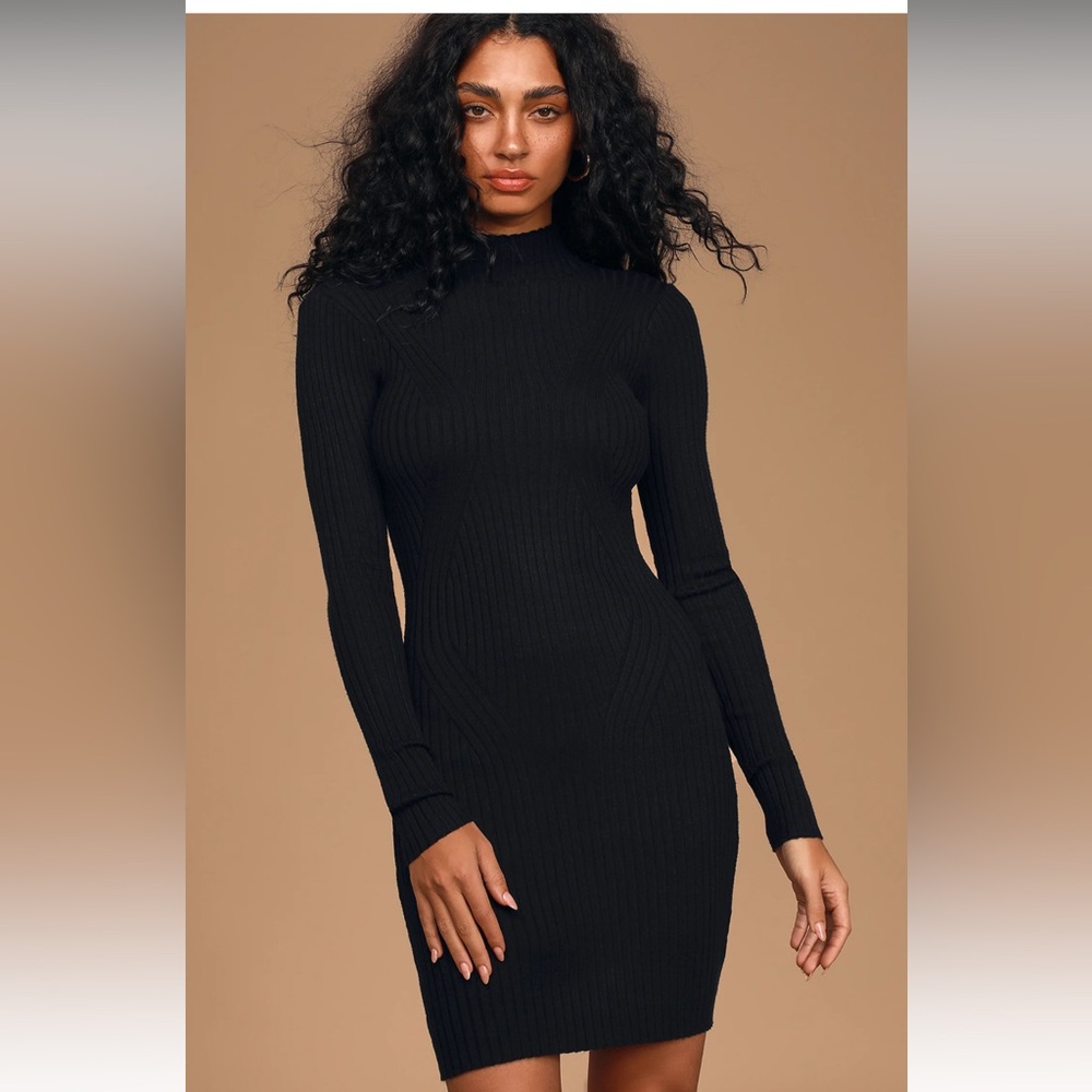 Black sweater dress